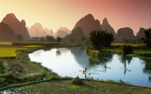 GUILIN CHINA SKYLINE GLOSSY POSTER PICTURE PHOTO BANNER shanhu ronghu ...