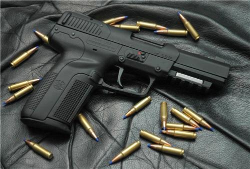 HANDGUN BLUE TIP BULLETS GLOSSY POSTER PICTURE PHOTO rifle weapon five seven