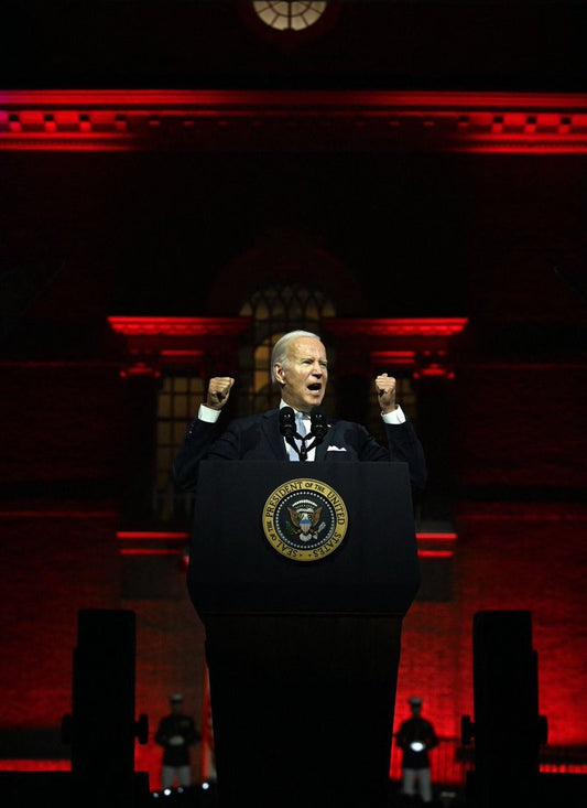 Joe Biden Philadelphia Speech Glossy Poster Picture Photo Print Banner Red Conversationprints