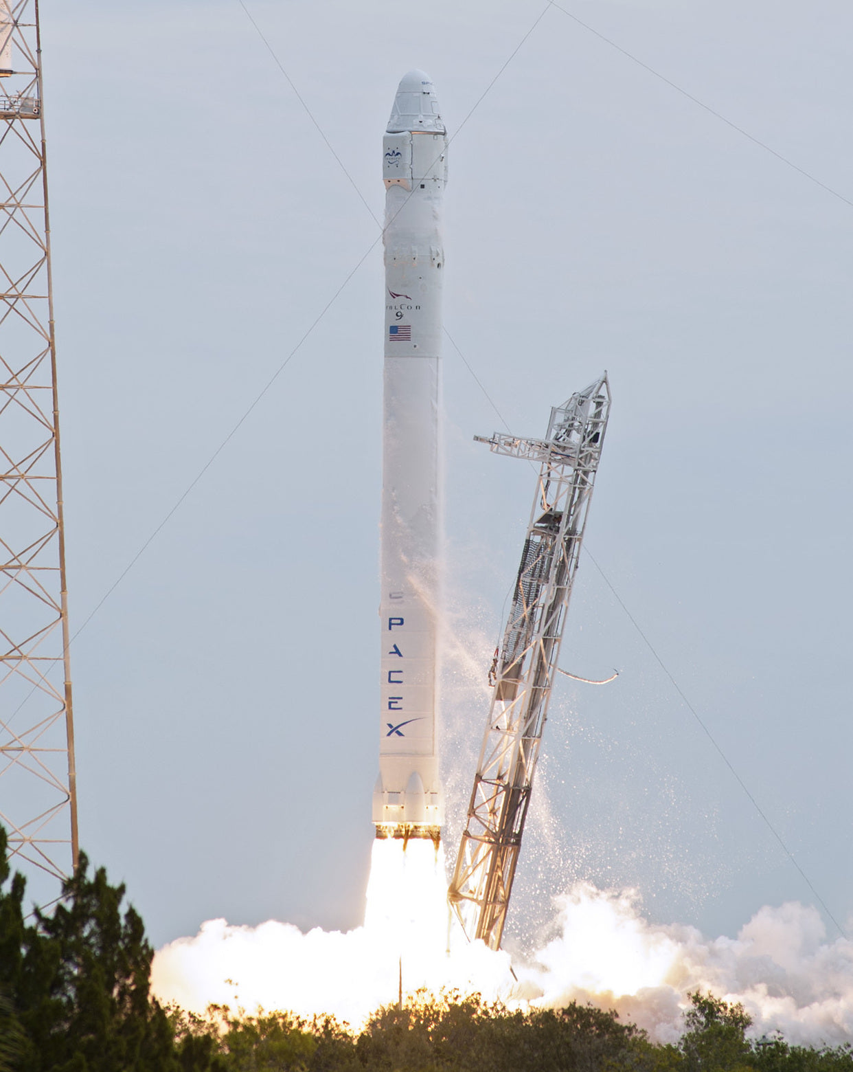 SPACE X FALCON 9 ROCKET LAUNCH GLOSSY POSTER PICTURE PHOTO PRINT BANNER