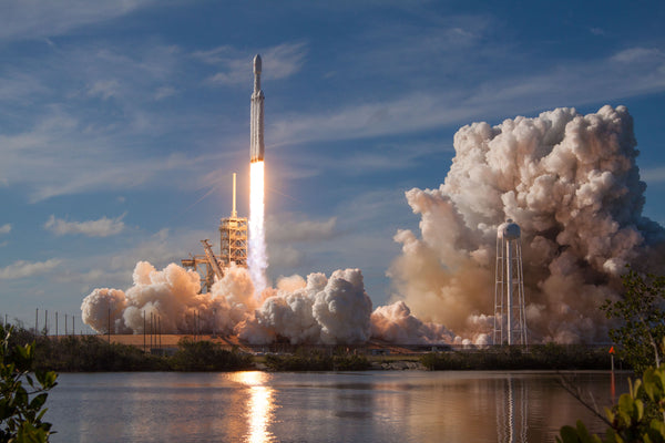 SPACE X FALCON HEAVY ROCKET LAUNCH GLOSSY POSTER PICTURE PHOTO PRINT BANNER