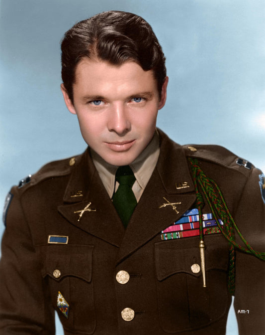 Audie Murphy Wwii Soldier Actor Glossy Poster Picture Banner Print Photo Us Conversationprints