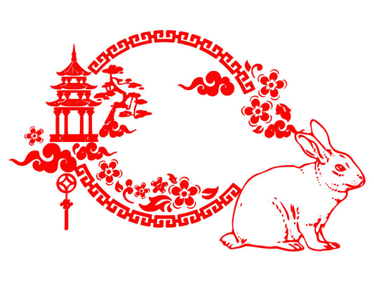 Year Rabbit Chinese New Year Glossy Poster Picture Banner Print Photo 2023 Conversationprints