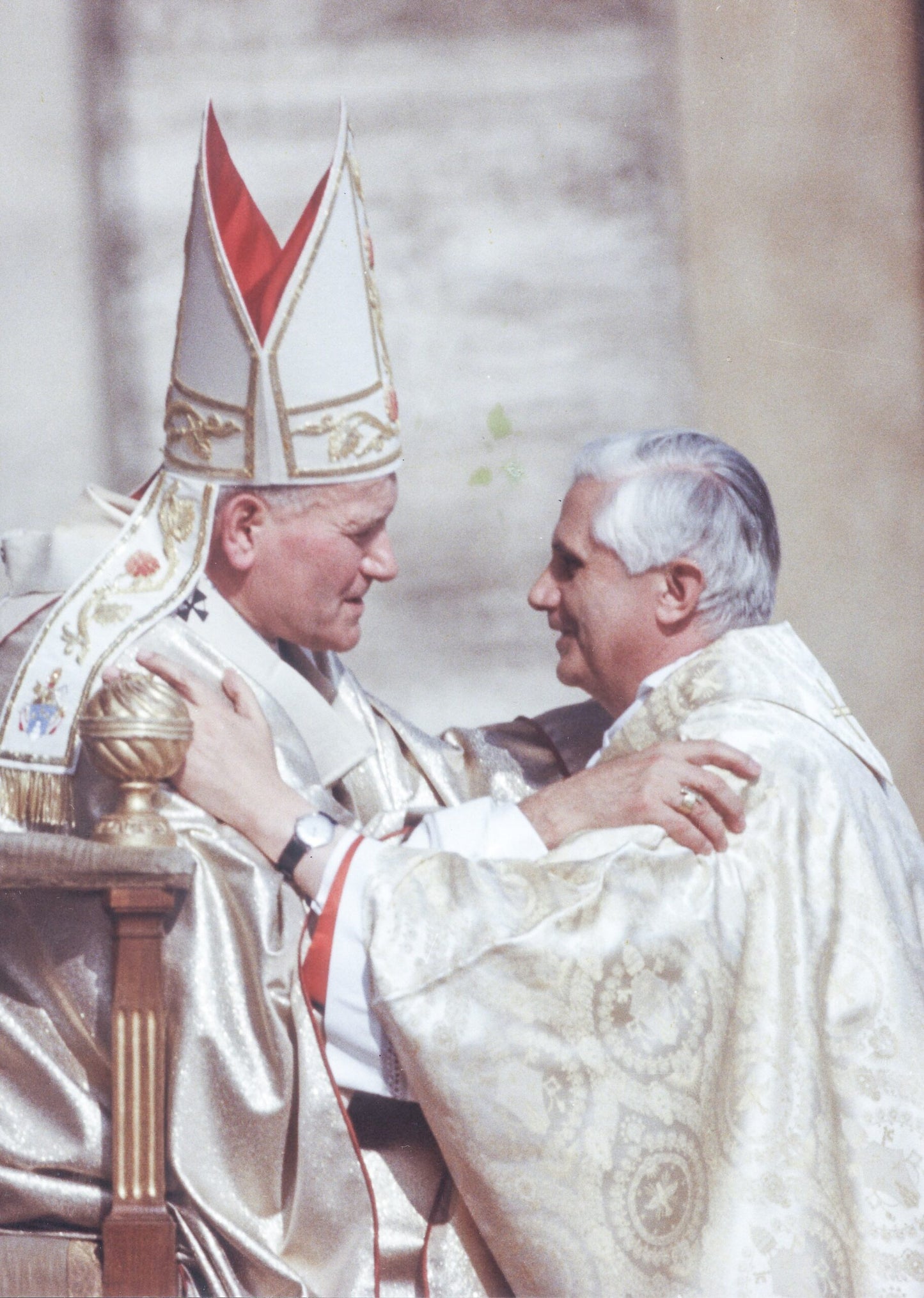 Pope Benedict & John Paul Glossy Poster Picture Photo Print Banner Catholic Conversationprints