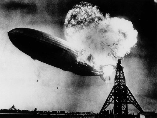 Hindenburg Burning Glossy Poster Picture Photo Print Banner Blimp Zeppelin Conversationprints