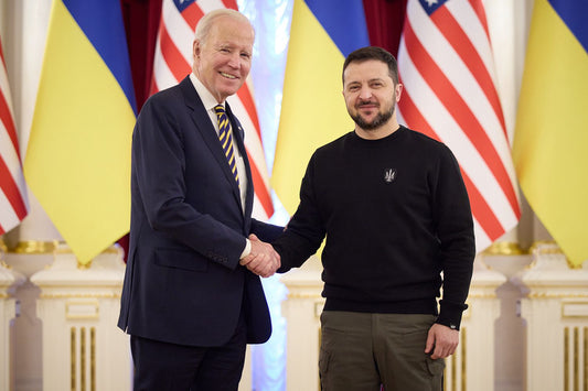 Joe Biden & Volodymyr Zelensky Ukraine Usa Poster Picture Photo Print Banner Conversationprints