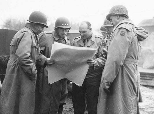 Us General Patton Bradley Eddy Ww2 Glossy Poster Picture Photo Print Banner Conversationprints