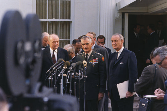 William Westmoreland & Lyndon B Johnson Poster Picture Photo Print Banner Usa Conversationprints