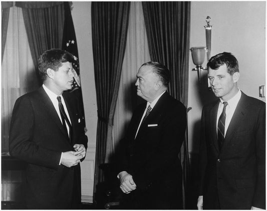 John Robert Kennedy J Edgar Hoover Glossy Poster Picture Photo Print Banner Conversationprints